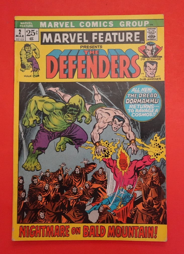 1972 THE DEFENDERS #2 COMIC EXCELLENT 1972 THE DEFENDERS #2 COMIC EXCELLENT