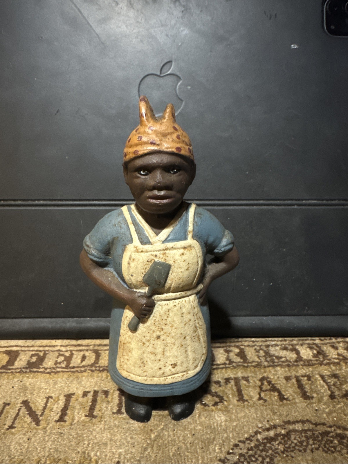 Rare Antique Woman Cast Iron Doorstop Rare Antique Woman Cast Iron Doorstop