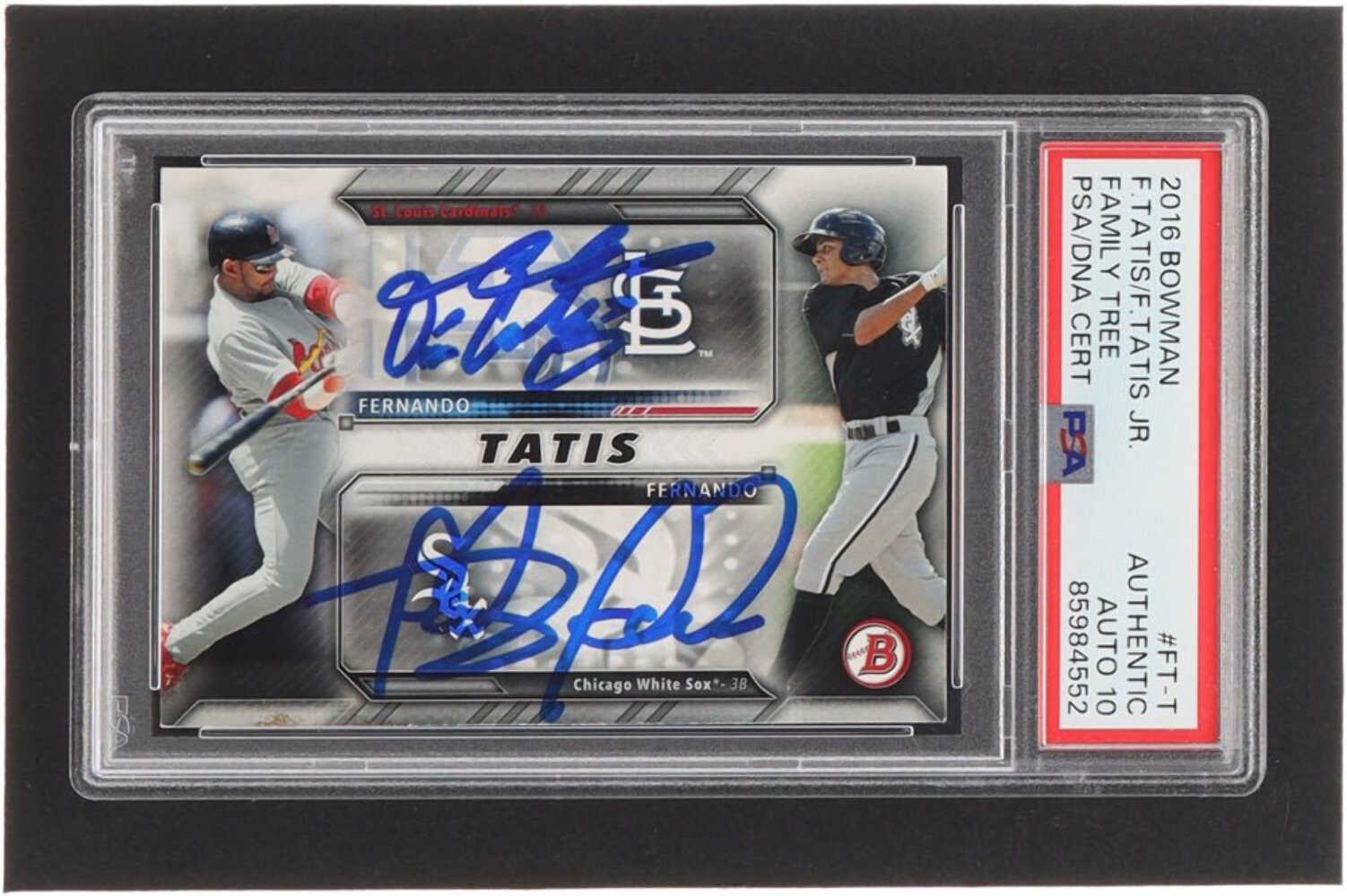 Fernando Tatis Jr. & Fernando Tatis Signed 2016 Bowman Family Tree #FTT RC (PSA Fernando Tatis Jr. & Fernando Tatis Signed 2016 Bowman Family Tree #FTT RC (PSA