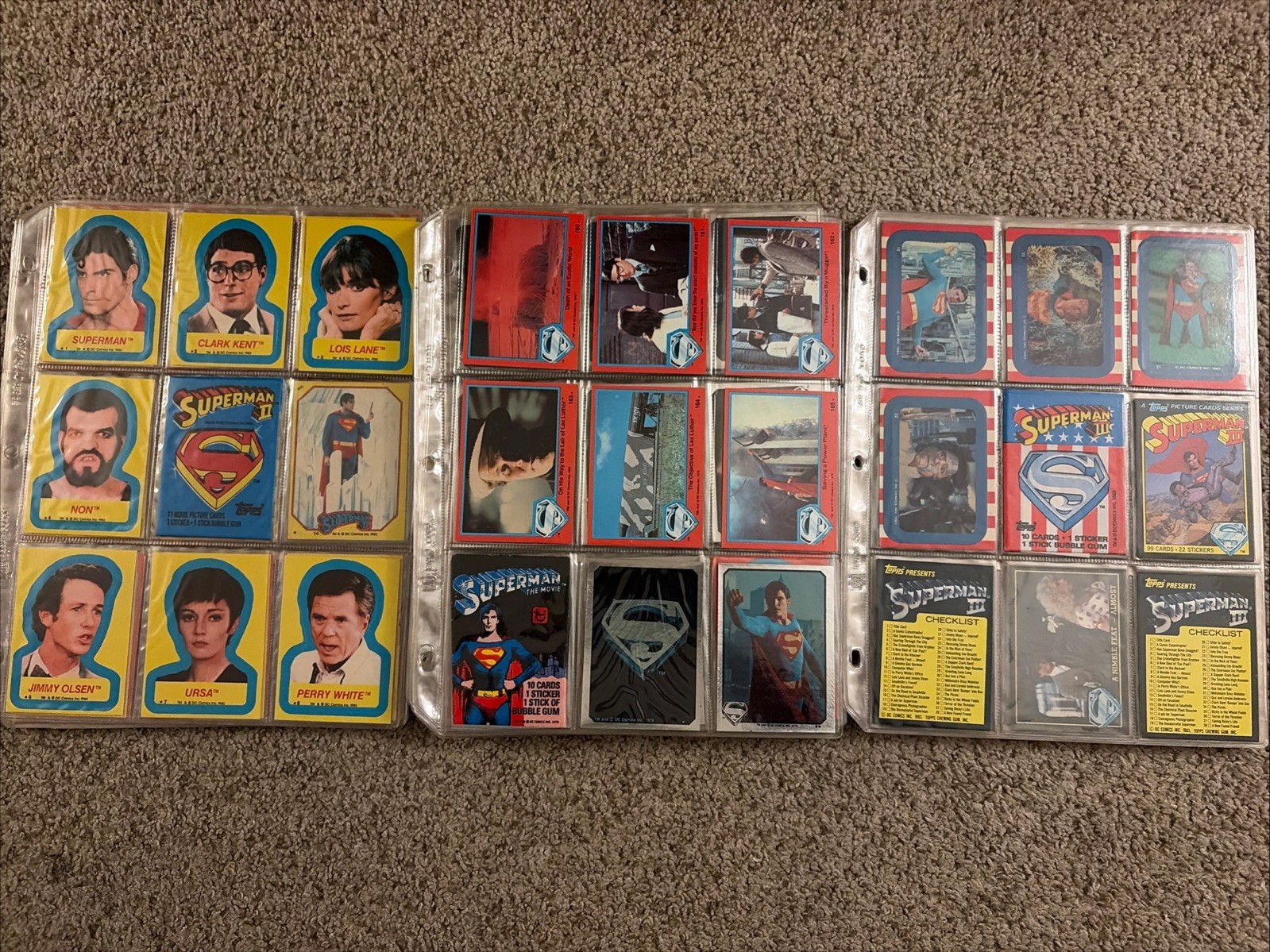 Topps Superman 1978/1980/1983 Complete Master Trading Card Set. All 3 NrMt-Mint Topps Superman 1978/1980/1983 Complete Master Trading Card Set. All 3 NrMt-Mint