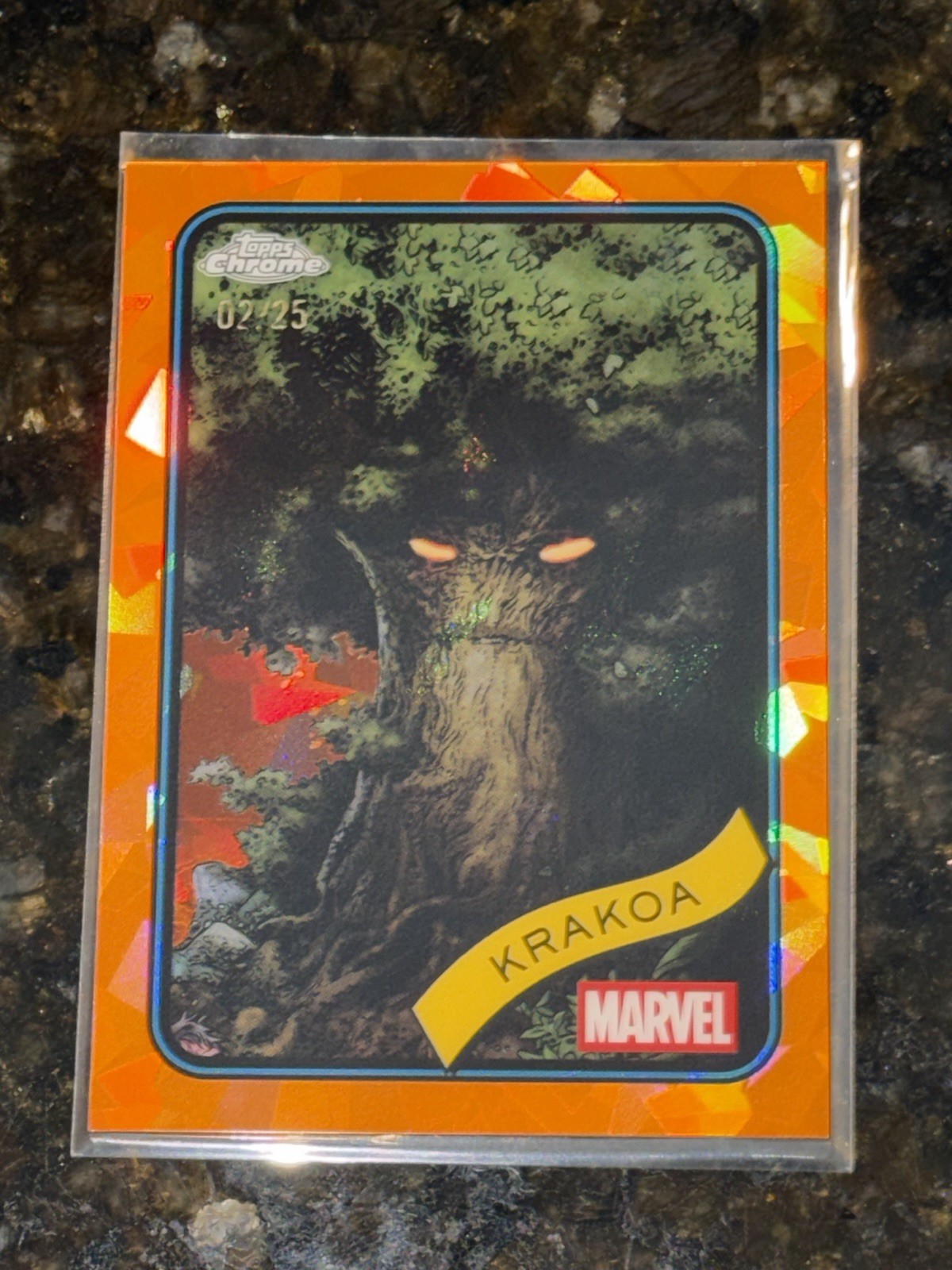 2025 Topps Chrome Marvel Sapphire Krakoa ORANGE /25