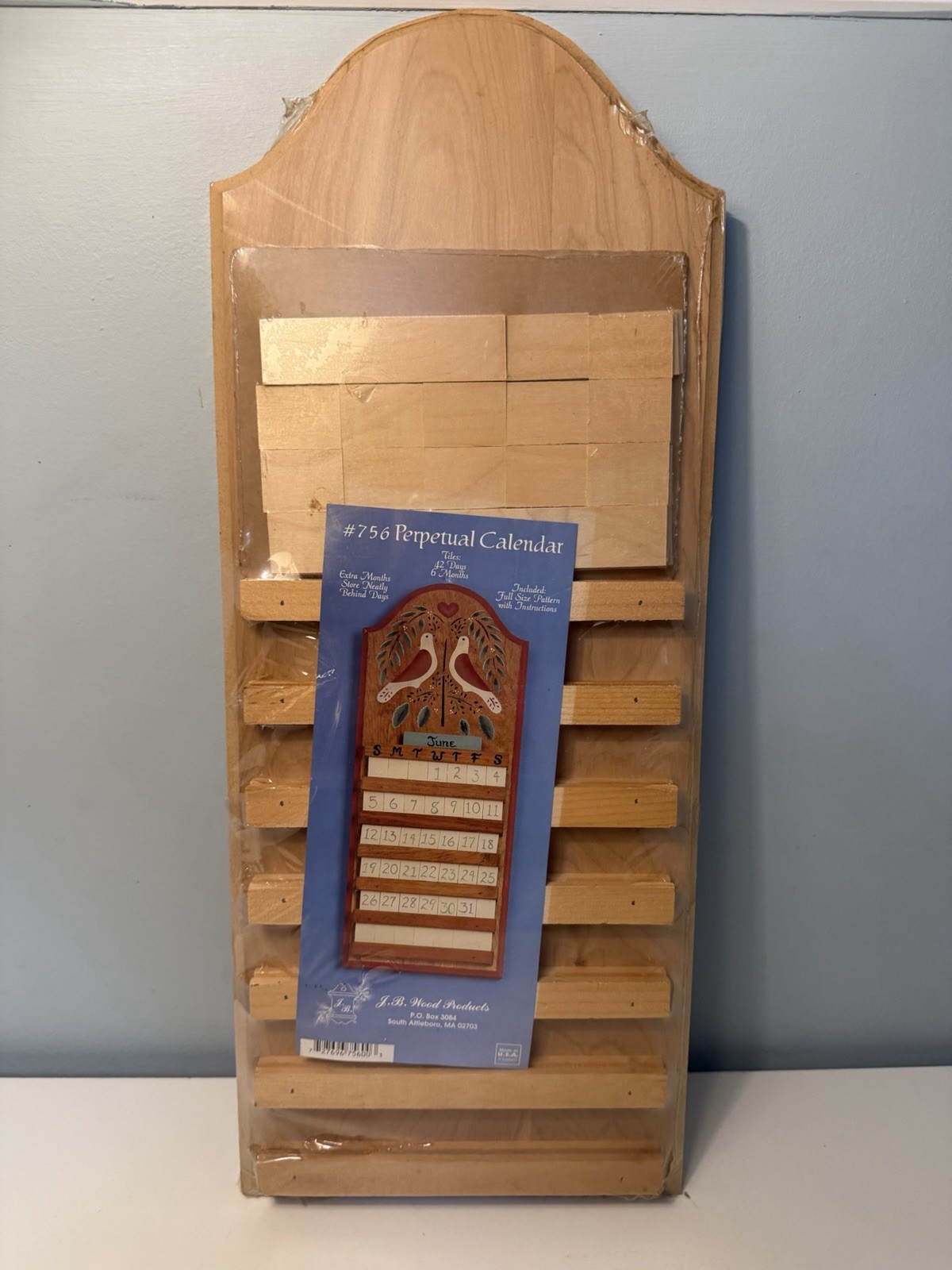 Vintage J.B. Wood Products #756 Lovebirds Perpetual Calendar Clock Kit NOS RARE Vintage J.B. Wood Products #756 Lovebirds Perpetual Calendar Clock Kit NOS RARE