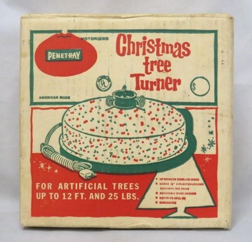 Vtg PENETRAY: Motorized Revolving Christmas Tree Turner w/Box (TESTED) USA made Vtg PENETRAY: Motorized Revolving Christmas Tree Turner w/Box (TESTED) USA made