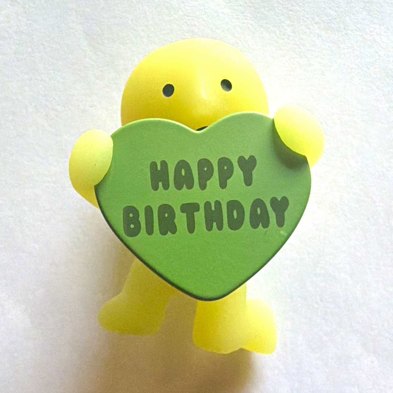 Yellow Smiski Happy Birthday Heart Figurine Plastic Collectible 1 Pack Yellow Smiski Happy Birthday Heart Figurine Plastic Collectible 1 Pack