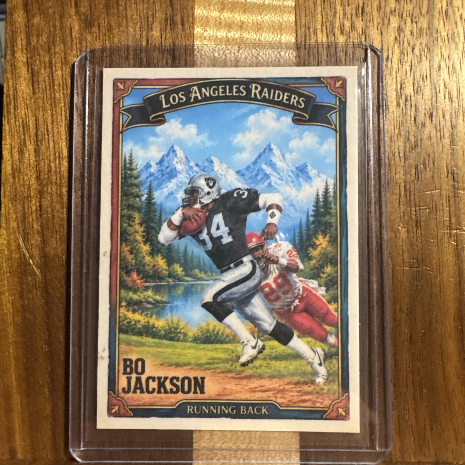 Bo Jackson Canvas Collection Custom Art Card Raiders Bo Jackson Canvas Collection Custom Art Card Raiders