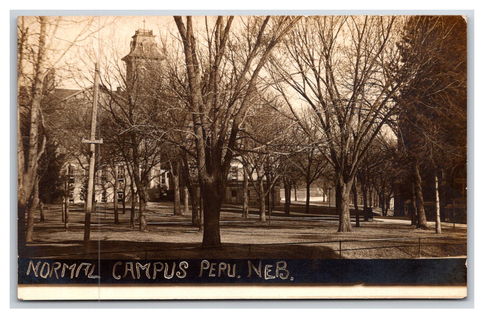 RPPC ~ Peru NE ~ State Normal School Street view Nebraska