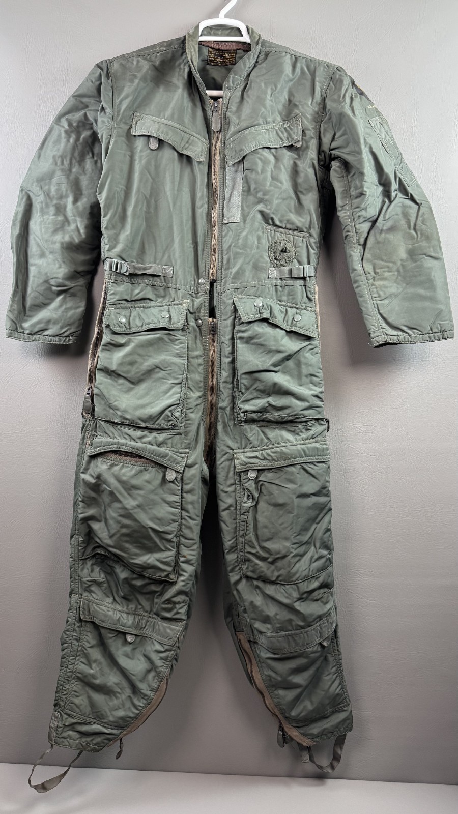 Vintage US Military Flying Coveralls Mens Small 50s Flight Suit Intermediate