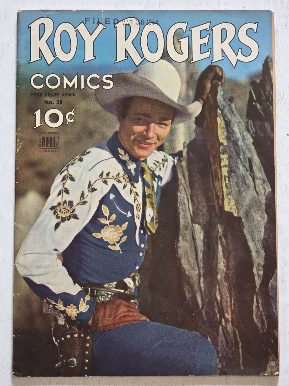 Four Color #38 FN- Roy Rogers 1st Western Comic With Photo Cover 1944 Golden Age