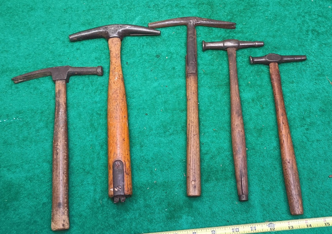 5pcs Antique Vintage Jeweler Cobbler Tack Hammer Tools Waterson's etc 5pcs Antique Vintage Jeweler Cobbler Tack Hammer Tools Waterson's etc