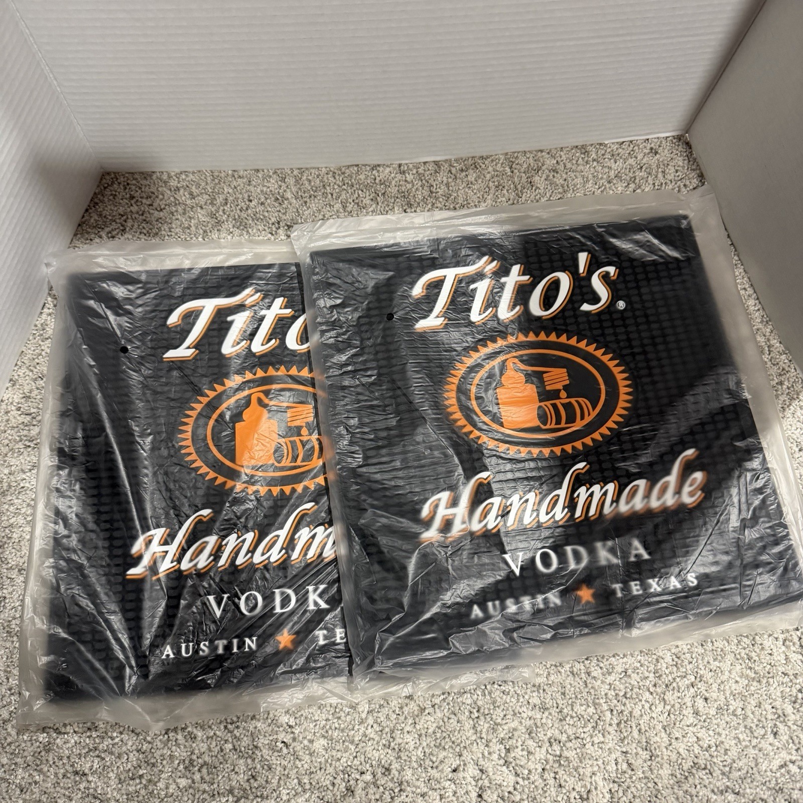 Tito's Handmade Vodka Bar Mat Rubber Spill Mat 12x12 inches #1579 (2 Pk) Tito's Handmade Vodka Bar Mat Rubber Spill Mat 12x12 inches #1579 (2 Pk)
