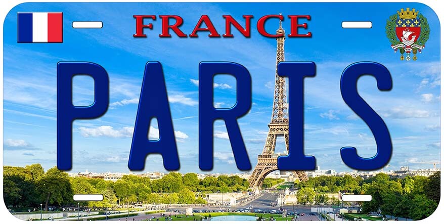 Paris France Novelty Car License Plate Paris France Novelty Car License Plate