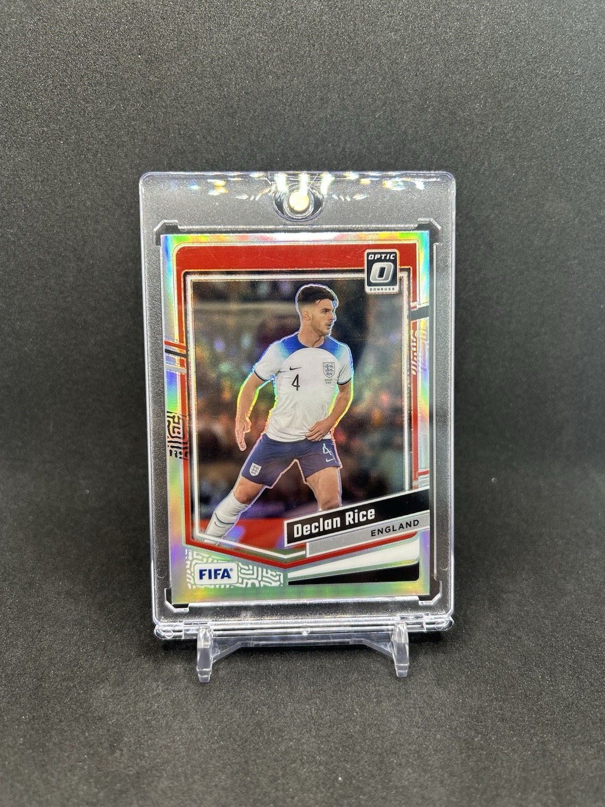 2023-24 Panini Donruss Optic Soccer Card Declan Rice Silver Prizm 2023-24 Panini Donruss Optic Soccer Card Declan Rice Silver Prizm