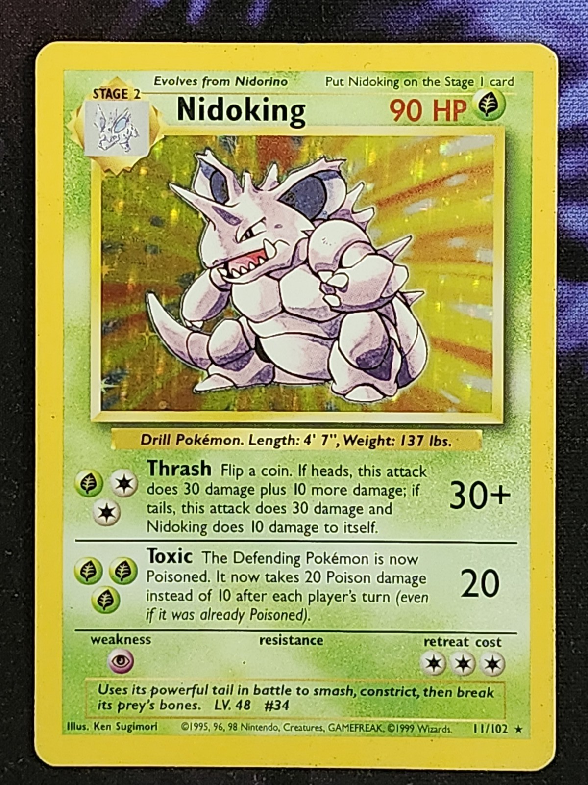 Pokemon Nidoking 11/102 (MP) Base Set BS