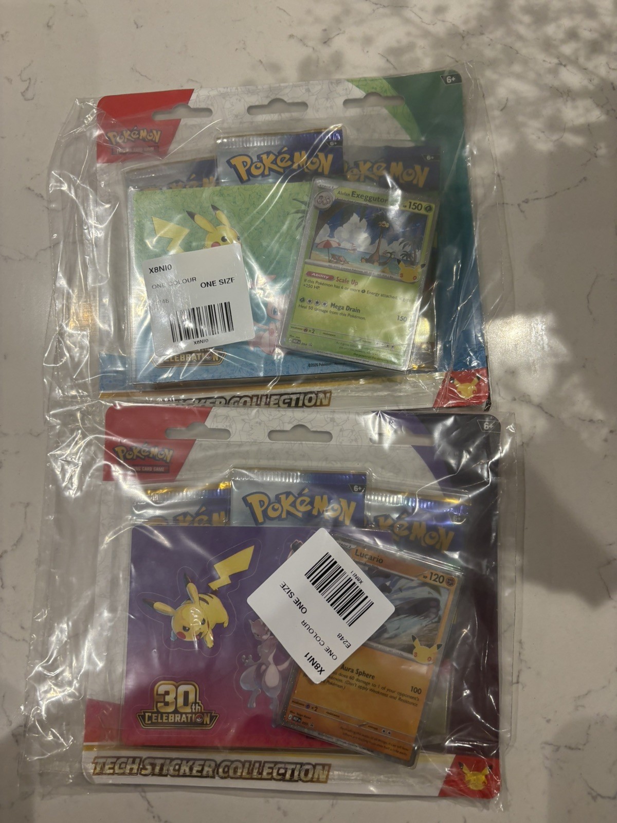 Pokémon TCG -30th Anniversary Tech Sticker - Lucario & Exeggutor - Sealed New Pokémon TCG -30th Anniversary Tech Sticker - Lucario & Exeggutor - Sealed New