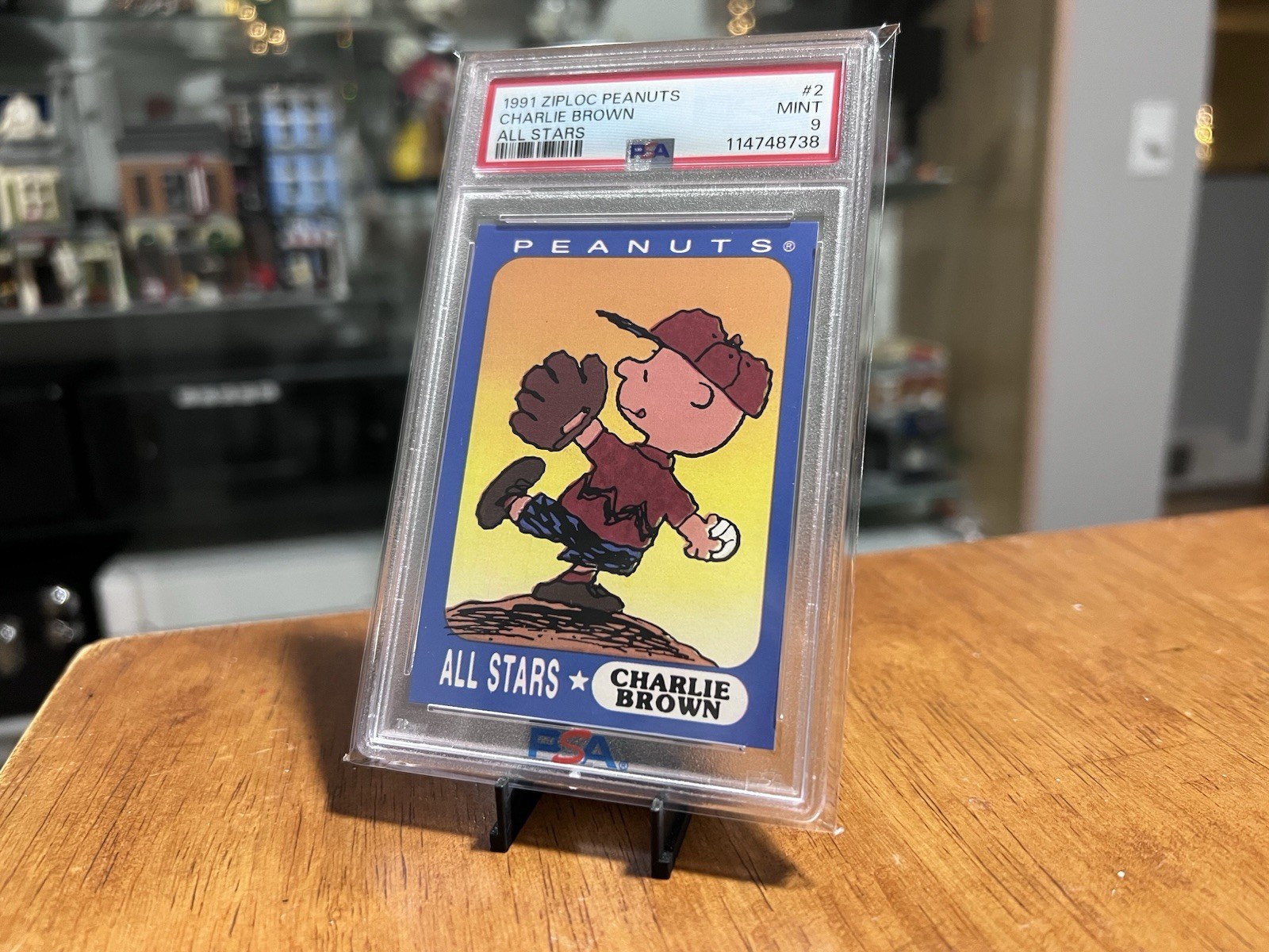 Rare 1991 Ziploc Peanuts All Stars #2 Charlie Brown PSA 9 Tough Grade Only 2 10s