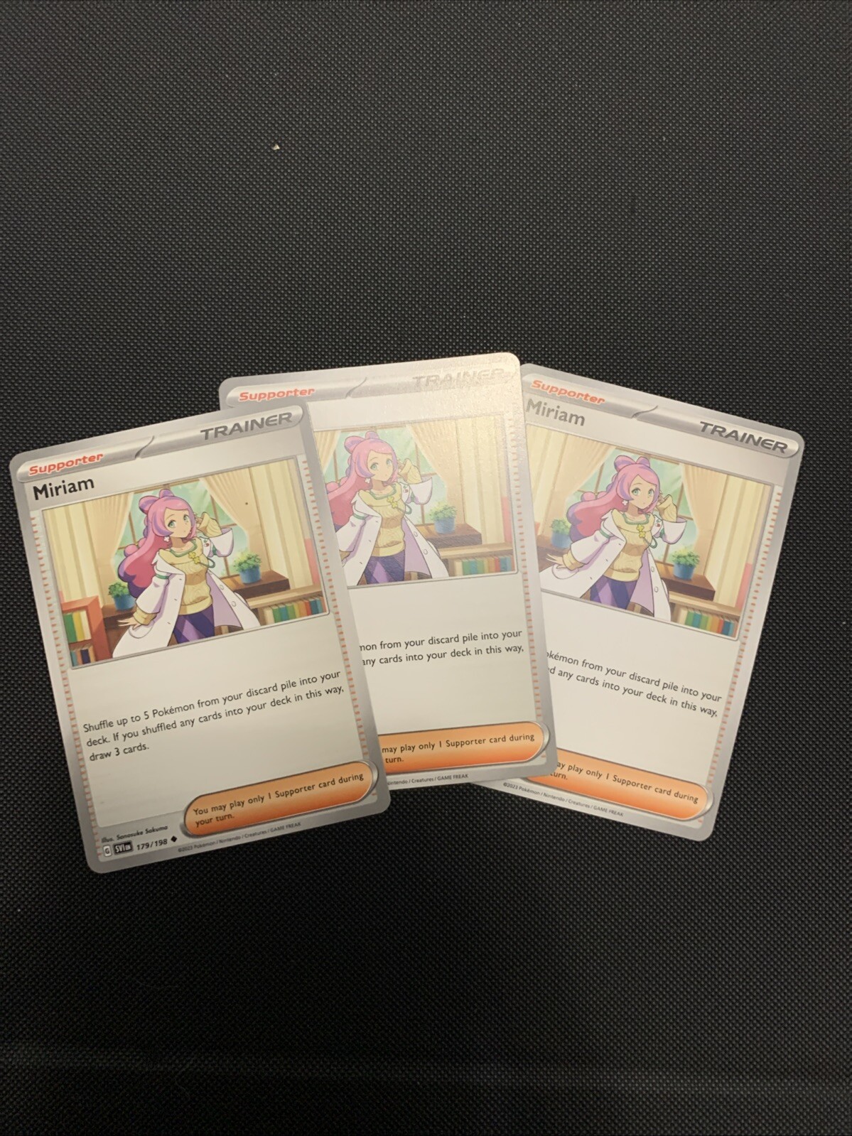 Miriam 179/198 Sv01: Scarlet & Violet Base Set Regular Set Of 3 Miriam 179/198 Sv01: Scarlet & Violet Base Set Regular Set Of 3