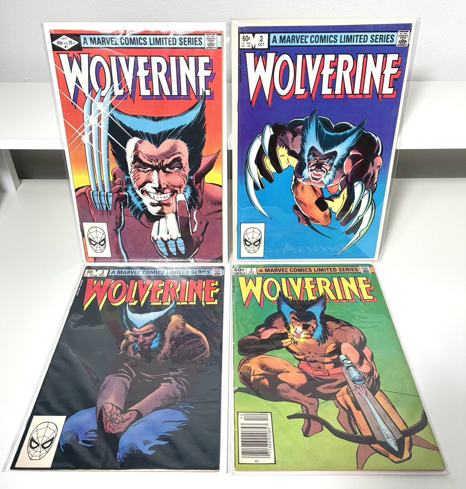 Wolverine #1 - 4 (VF) 1982 Marvel Comics Key Books 1st Series Frank Miller Wolverine #1 - 4 (VF) 1982 Marvel Comics Key Books 1st Series Frank Miller