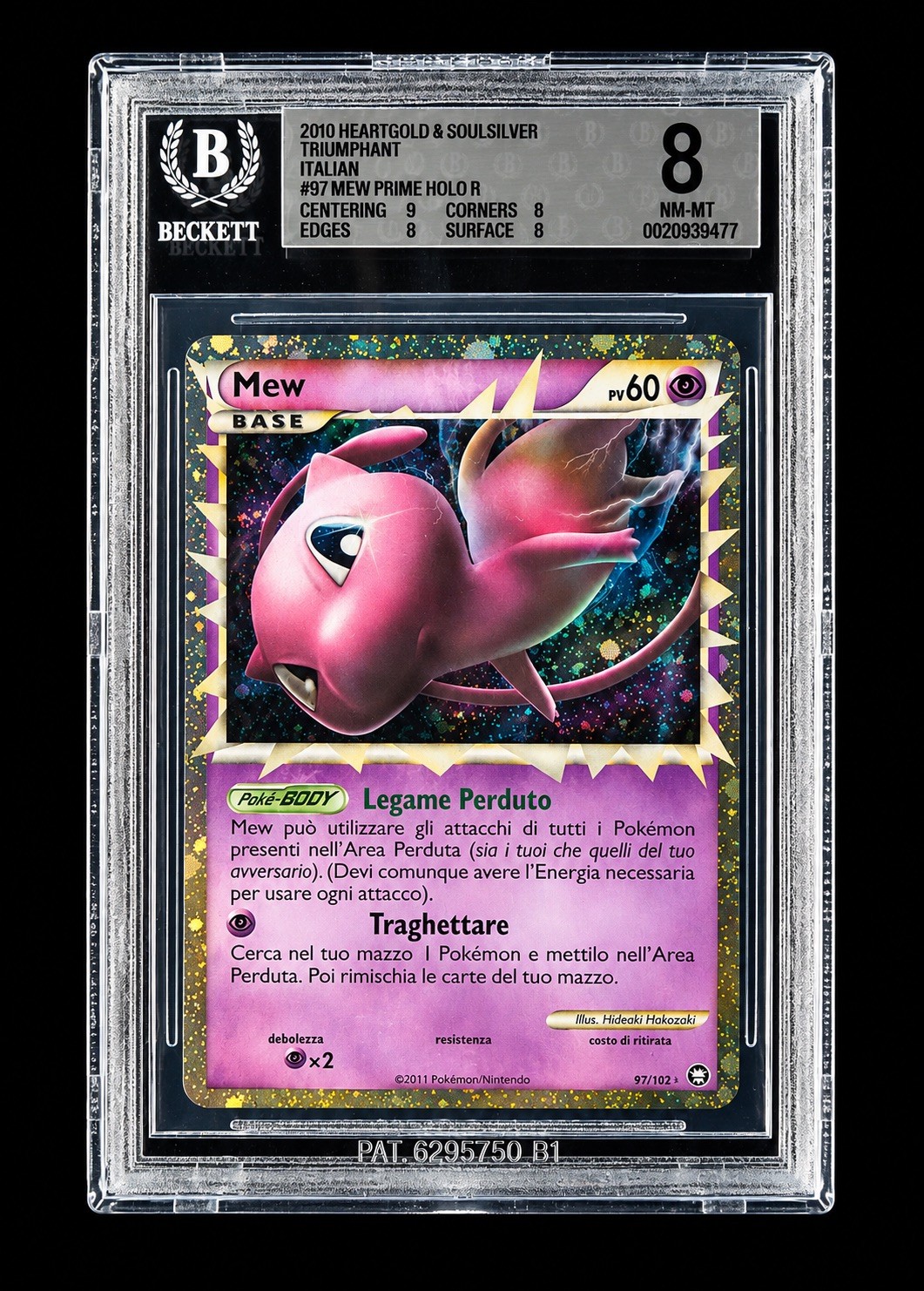 MEW PRIME #9/102 - BGS 8 - POKEMON ITA - TRIUMPHAL BATTLES - 2010 MEW PRIME #9/102 - BGS 8 - POKEMON ITA - TRIUMPHAL BATTLES - 2010