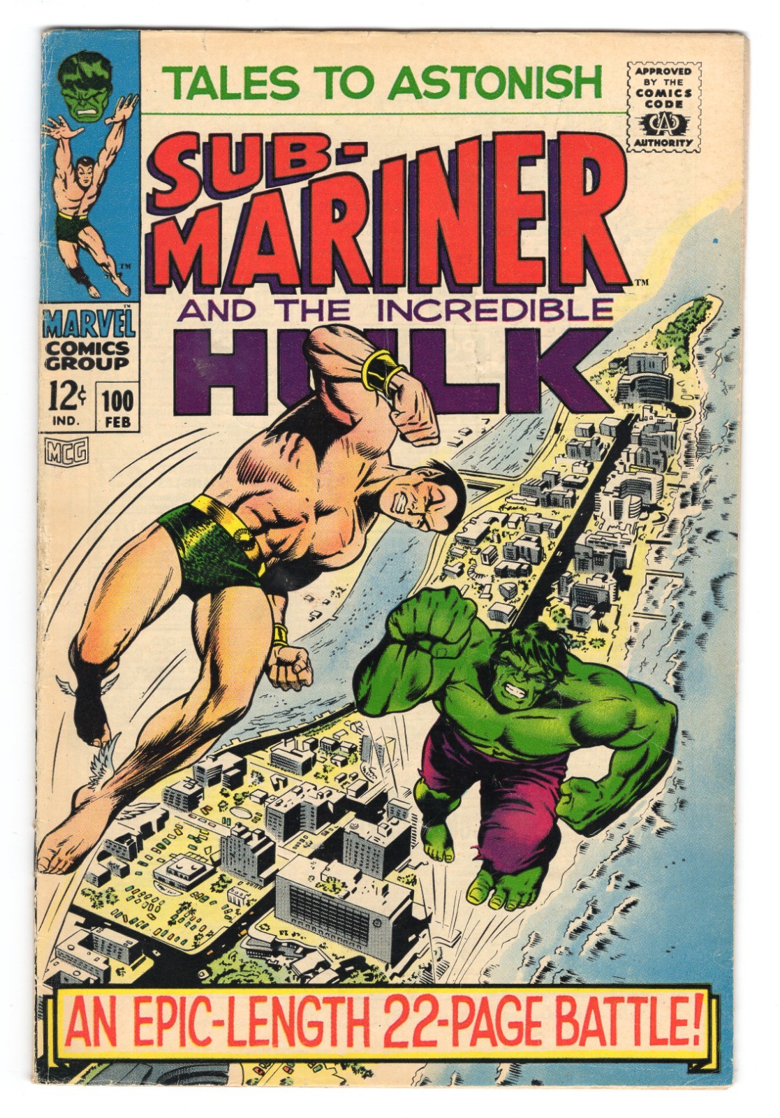 Tales To Astonish 100 1968 Marvel Comics VG 4.0 Hulk Sub-Mariner Puppet Master Tales To Astonish 100 1968 Marvel Comics VG 4.0 Hulk Sub-Mariner Puppet Master