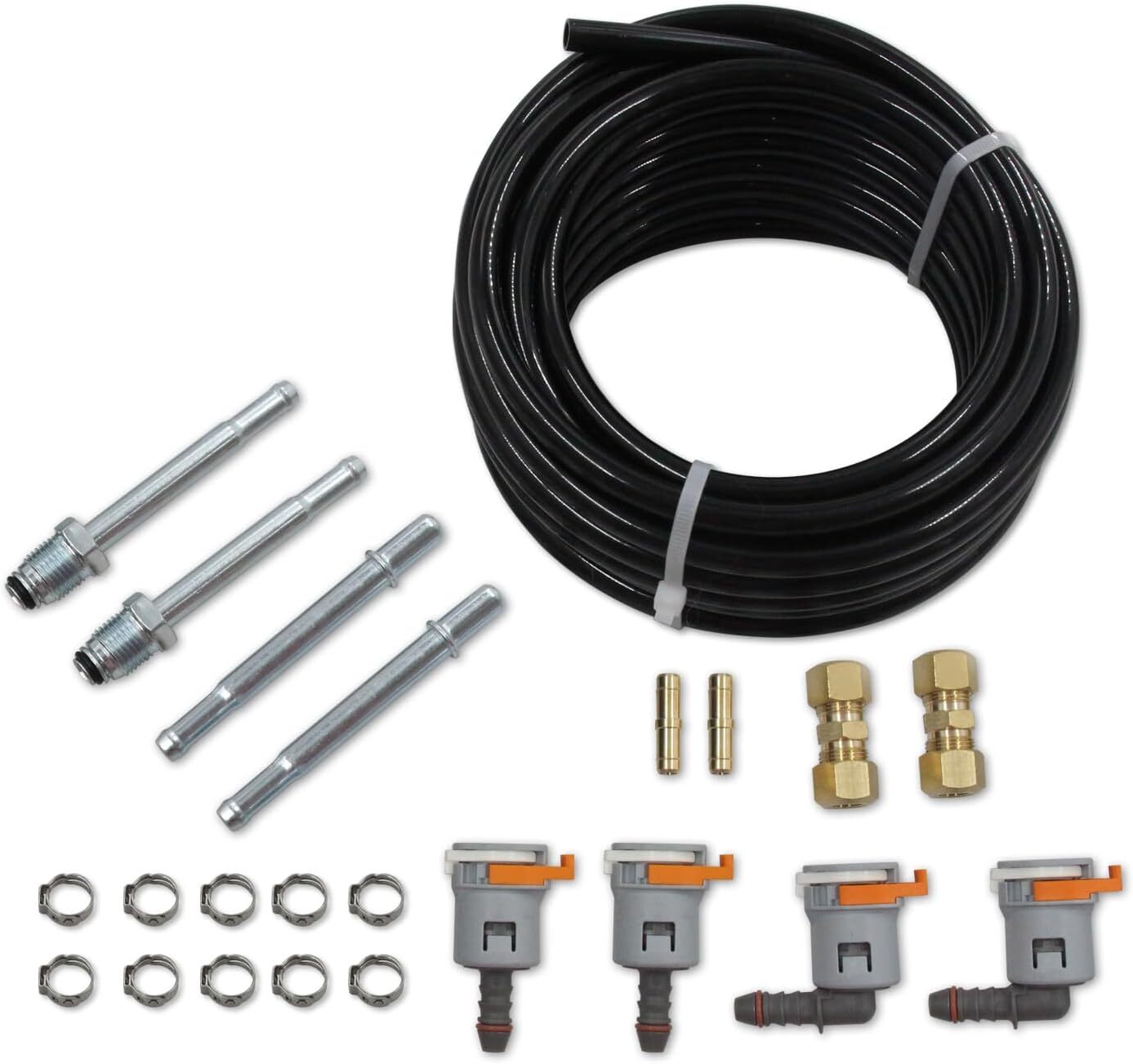  3/8" Nylon Fuel Line Tubing Replacement Fuel Line Repair Kit (10mm) 25 Feet