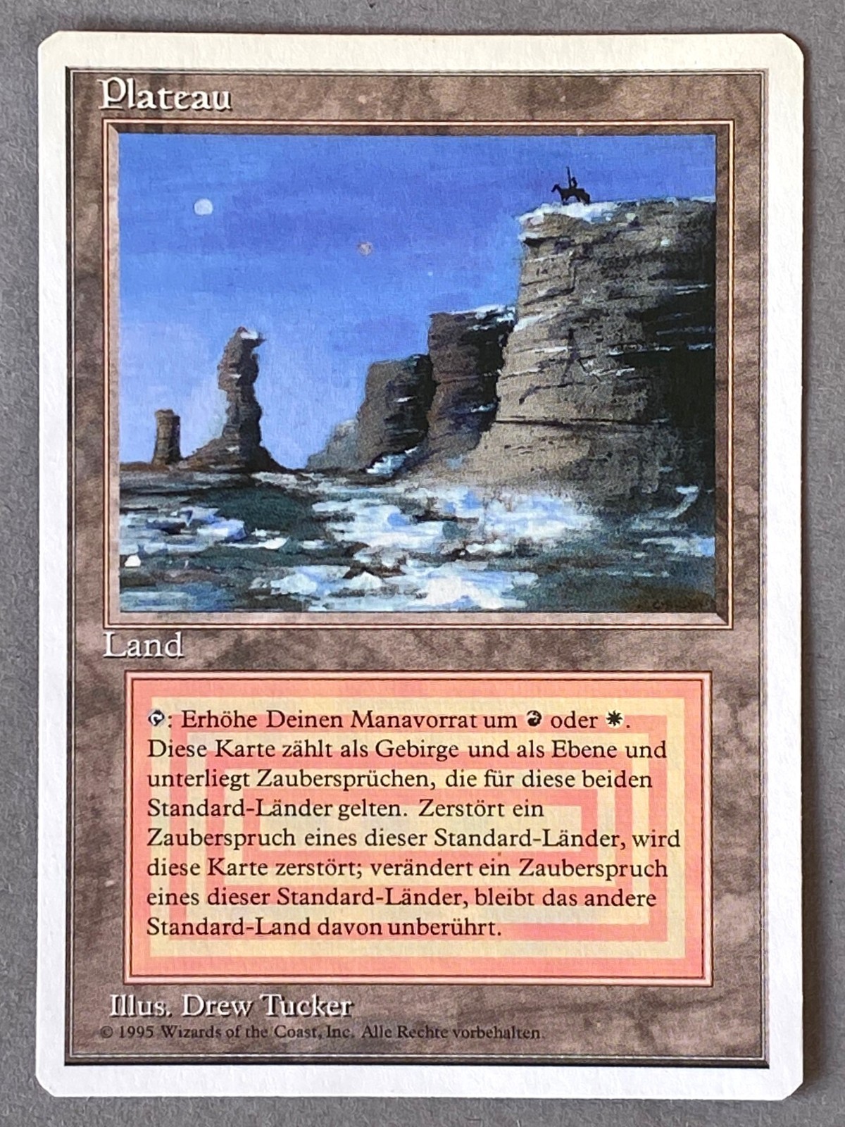 Mtg PLATEAU Double Land Revised Unlimited FWB Foreign German Magic MtG ex Mtg PLATEAU Double Land Revised Unlimited FWB Foreign German Magic MtG ex