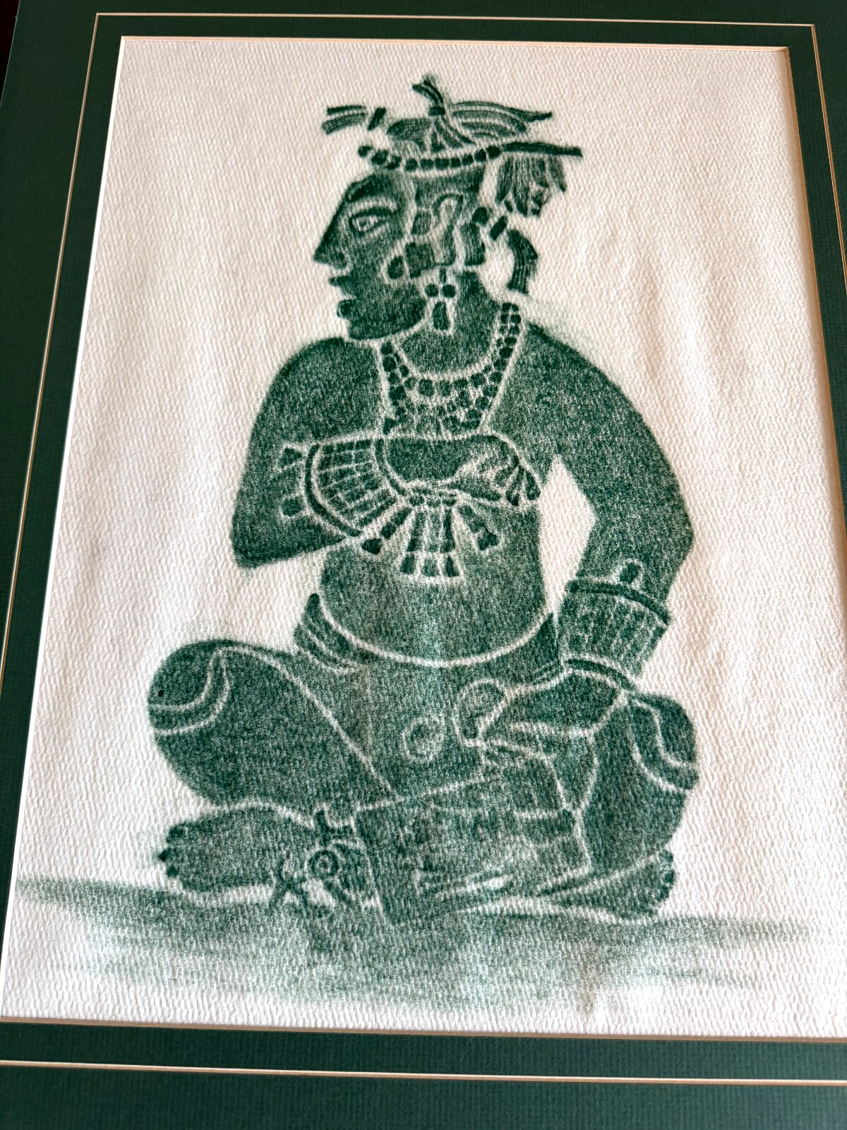 MAYAN PERSONAJA PALENQUE VINTAGE TEMPLE RUBBING CHIADAS CIRCA 65 AD MAYAN PERSONAJA PALENQUE VINTAGE TEMPLE RUBBING CHIADAS CIRCA 65 AD