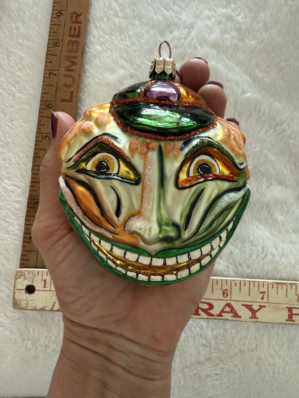 Slavic Treasures 2001 "Gruesome Grin" Vintage Halloween Pumpkin Ornament NIB Slavic Treasures 2001 "Gruesome Grin" Vintage Halloween Pumpkin Ornament NIB