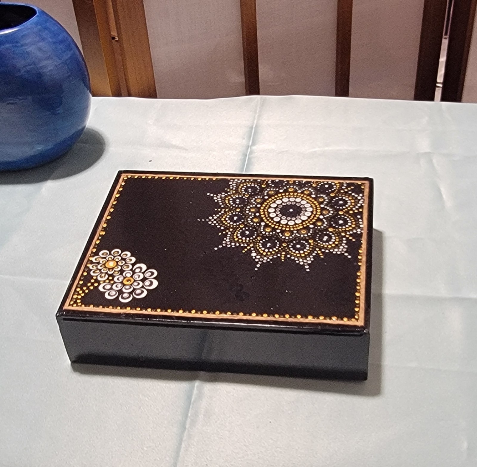Decorative Hand Painted Wooden Trinket Box Decorative Hand Painted Wooden Trinket Box