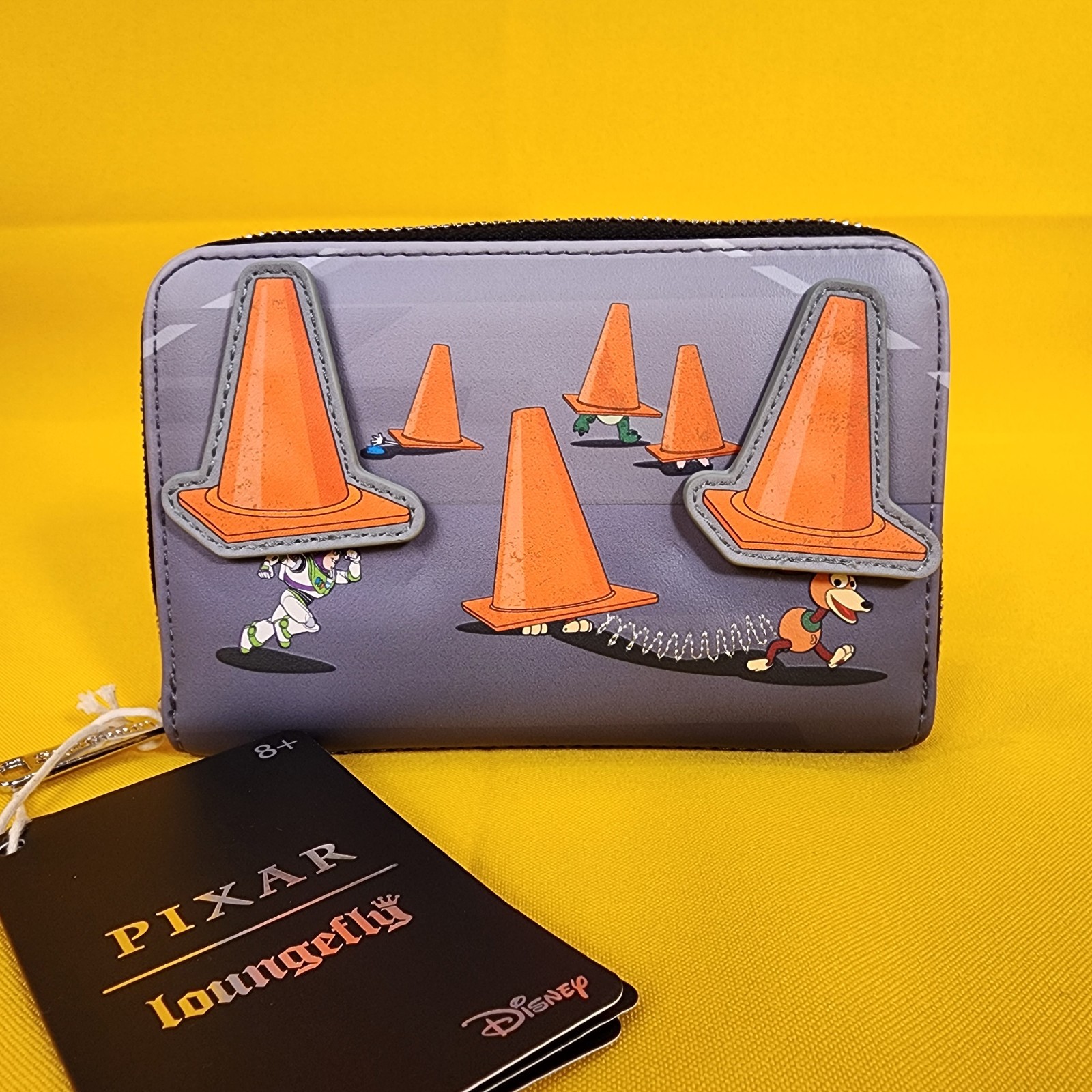 Loungefly Disney Pixar Toy Story 2 Walking Cones Scene Moveable Zip Wallet NEW Loungefly Disney Pixar Toy Story 2 Walking Cones Scene Moveable Zip Wallet NEW