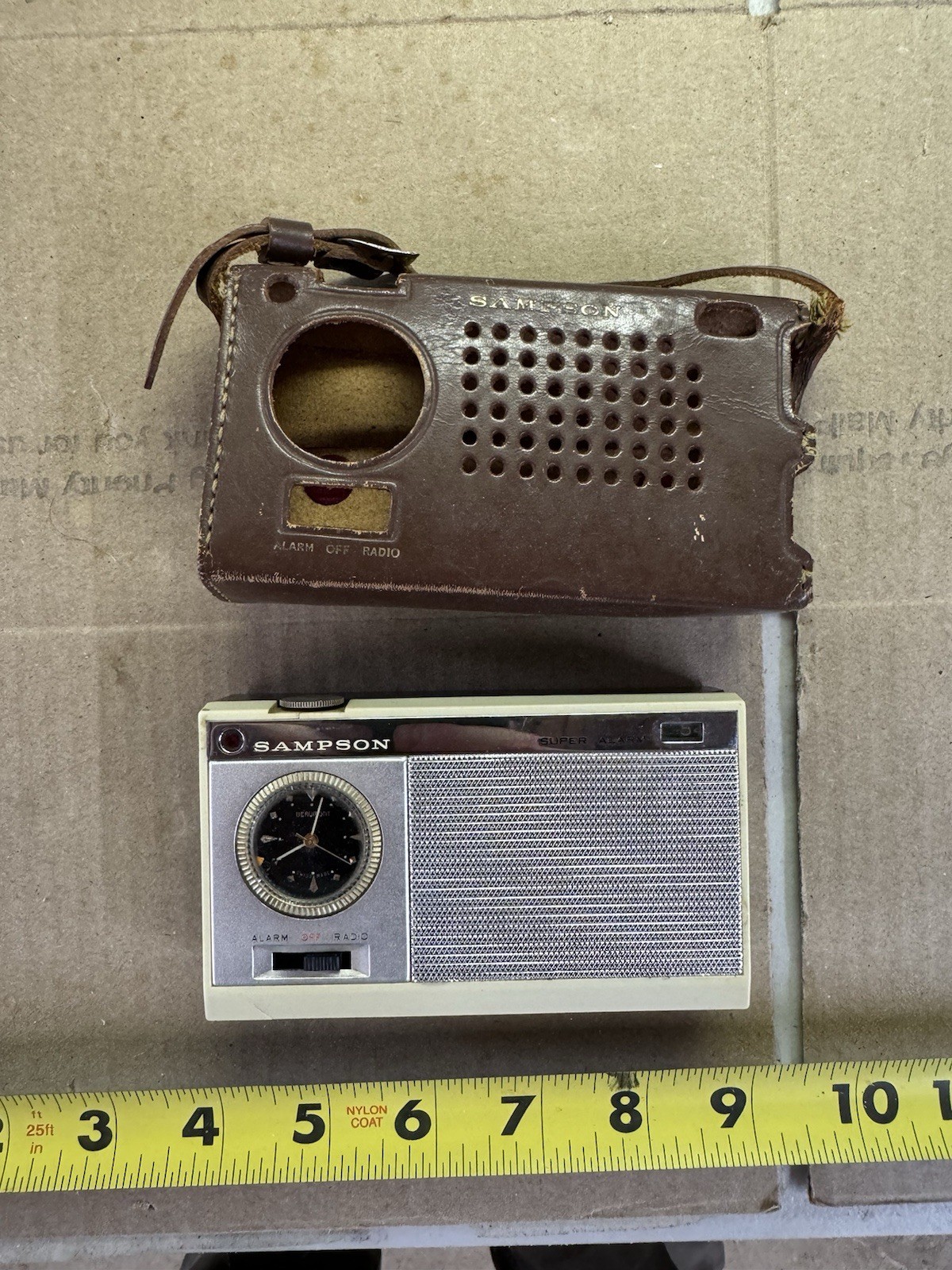 Vintage Sampson Transistor Radio & Clock- Japan. With Case- For Parts/repair Vintage Sampson Transistor Radio & Clock- Japan. With Case- For Parts/repair