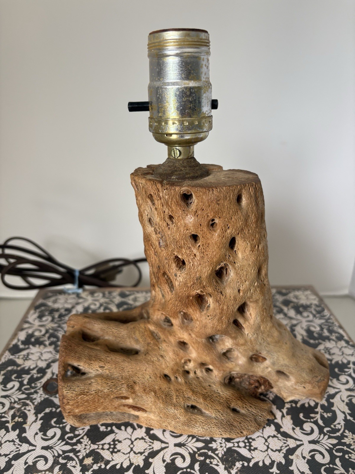 Vintage Cholla Cactus Wood Table Lamp Southwest Rustic Desert Decor 1950’s MCM Vintage Cholla Cactus Wood Table Lamp Southwest Rustic Desert Decor 1950’s MCM