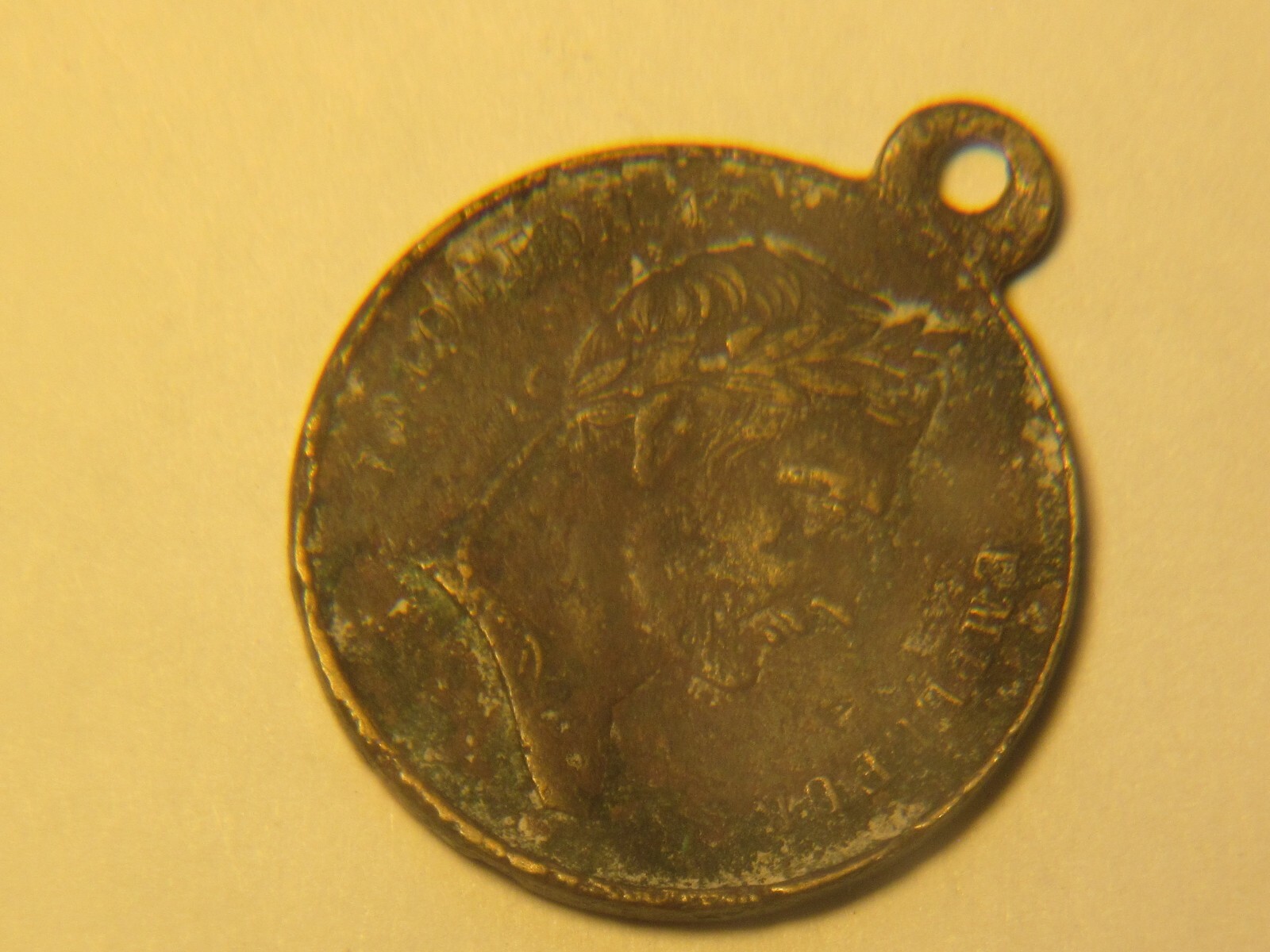 1855 Tombeau Napoleon Empereur antique metal token coin charm pendant 