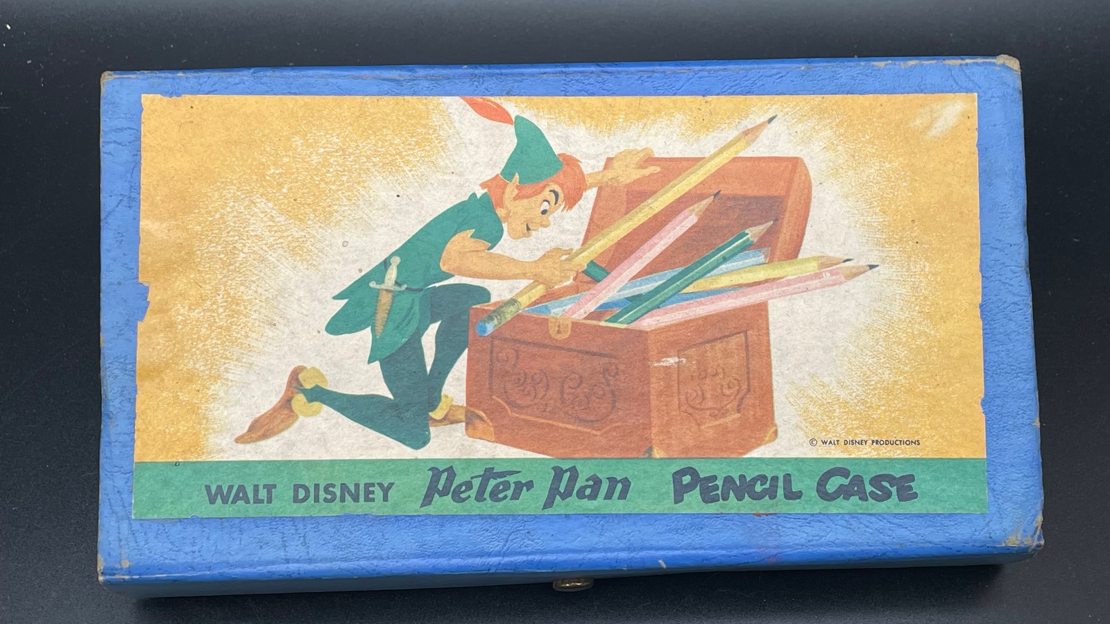 Vintage 1960's Walt Disney's Peter Pan Pencil Case Vintage 1960's Walt Disney's Peter Pan Pencil Case
