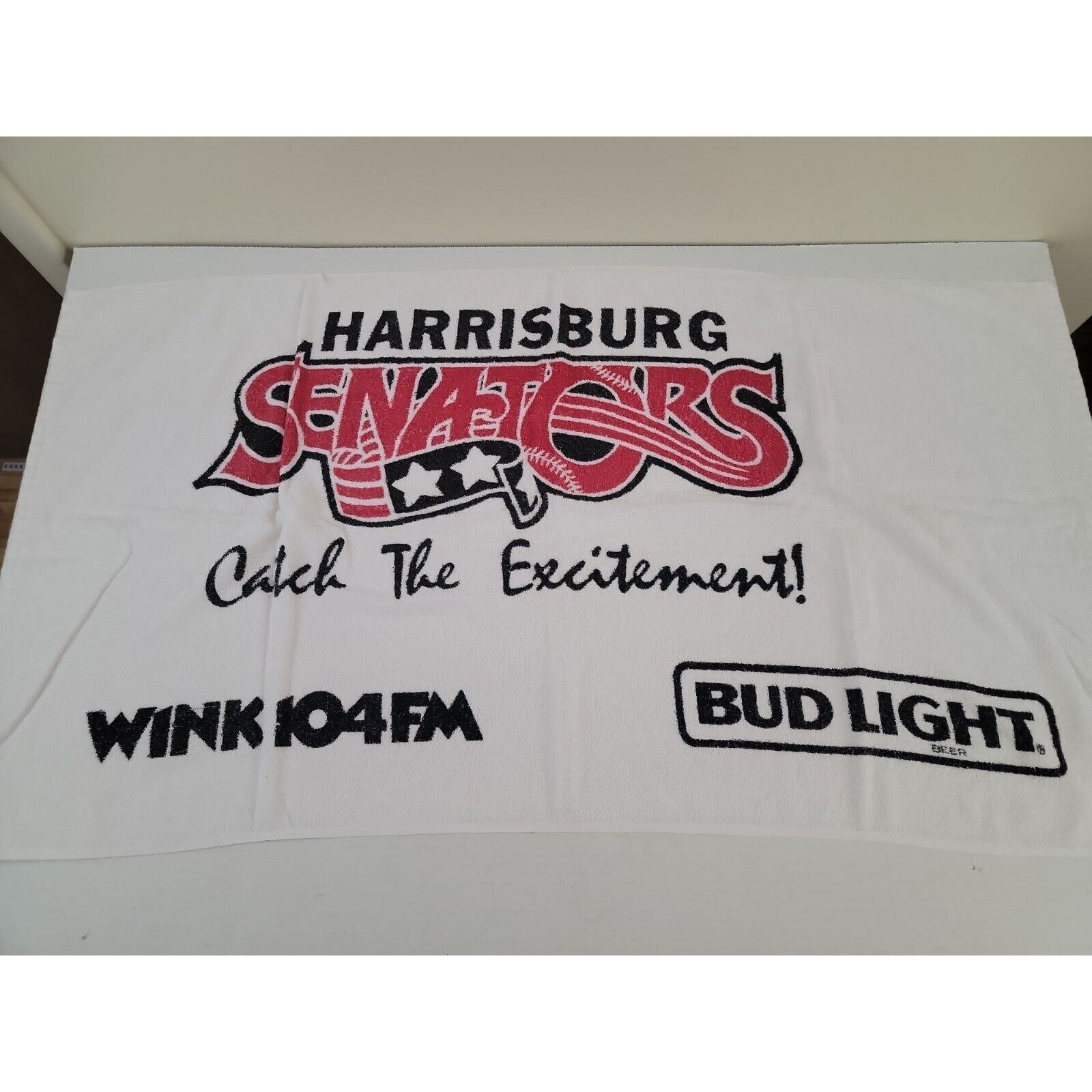 Vintage Harrisburg Senators MiLB Bud Light WINK 104 Beach Towel 48x26 RA Briggs Vintage Harrisburg Senators MiLB Bud Light WINK 104 Beach Towel 48x26 RA Briggs