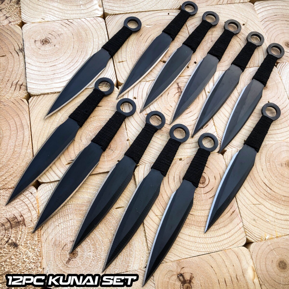 12 PC Ninja Hunting KNIVES Tactical Combat Ninjutsu Kunai Throwing Knife NEW Set 12 PC Ninja Hunting KNIVES Tactical Combat Ninjutsu Kunai Throwing Knife NEW Set