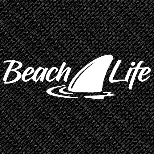 BEACH LIFE SHARK FIN OCEAN SAND YACHT FISHING BOAT VINYL DECAL STICKER (BL-02) BEACH LIFE SHARK FIN OCEAN SAND YACHT FISHING BOAT VINYL DECAL STICKER (BL-02)
