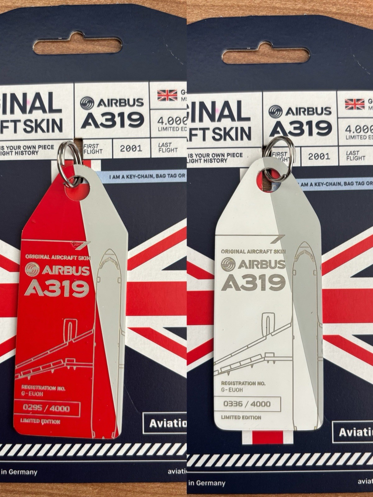 Aviationtag A319 G-EUOH SET OF BO COLOR Aviationtag A319 G-EUOH SET OF BO COLOR