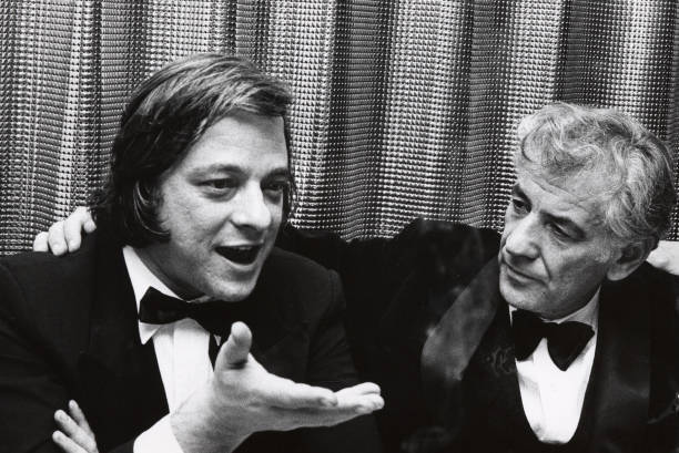 Stephen Sondheim and Leonard Bernstein at A Musical Tribute - 1973 Old Photo 1