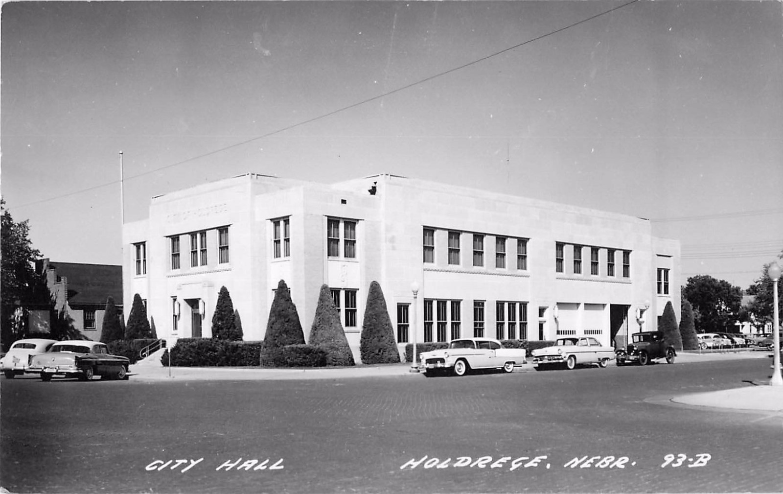 c1950s City Hall, Hodrege, Nebraska Real Photo Postcard/RPPC