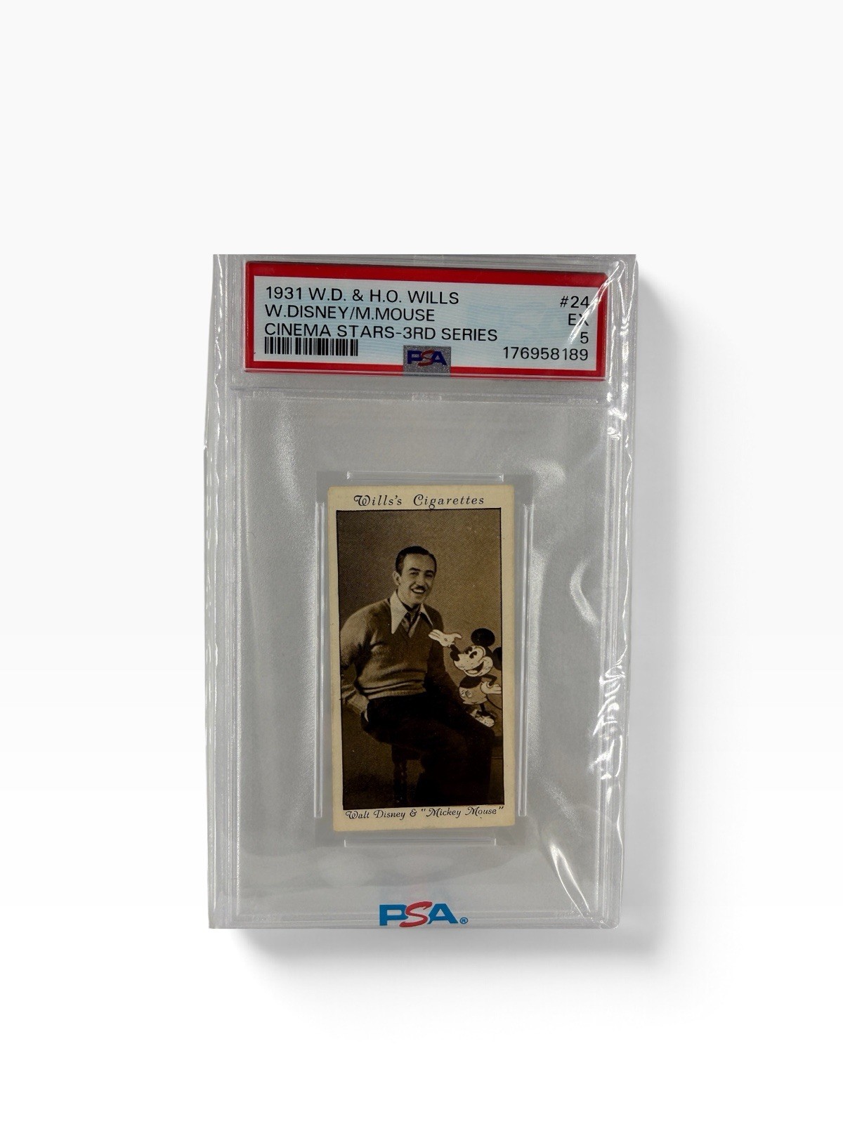 1931 W.D. & H.O. Wills Walt Disney & Mickey Mouse PSA 5 Cinema Stars 3rd Series 1931 W.D. & H.O. Wills Walt Disney & Mickey Mouse PSA 5 Cinema Stars 3rd Series