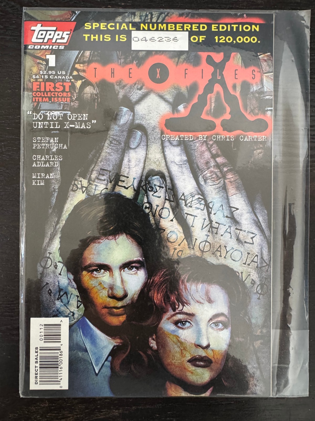 The X-FILES #1 1995 Topps Comics Special Numbered Edition -#46236 Sealed-Unread The X-FILES #1 1995 Topps Comics Special Numbered Edition -#46236 Sealed-Unread