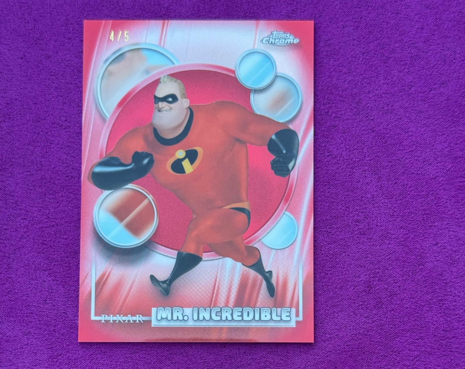 2026 TOPPS Disney Chrome MR. INCREDIBLE RED REFRACTOR 4/5 YEAR and COLOR MATCH 2026 TOPPS Disney Chrome MR. INCREDIBLE RED REFRACTOR 4/5 YEAR and COLOR MATCH