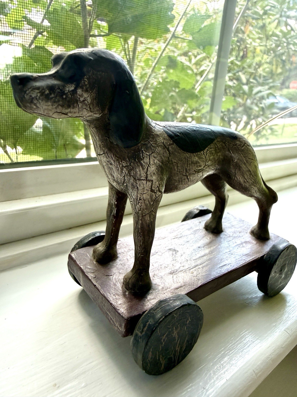 Super rare vintage Christopher Blake Bird Dog Animal Toy on Wheels Department 56 Super rare vintage Christopher Blake Bird Dog Animal Toy on Wheels Department 56