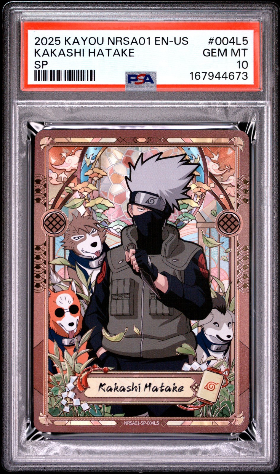 2025 Kayou NRSA01-SP-004 Kakashi SP Stained Glass PSA 10 Gem Mint