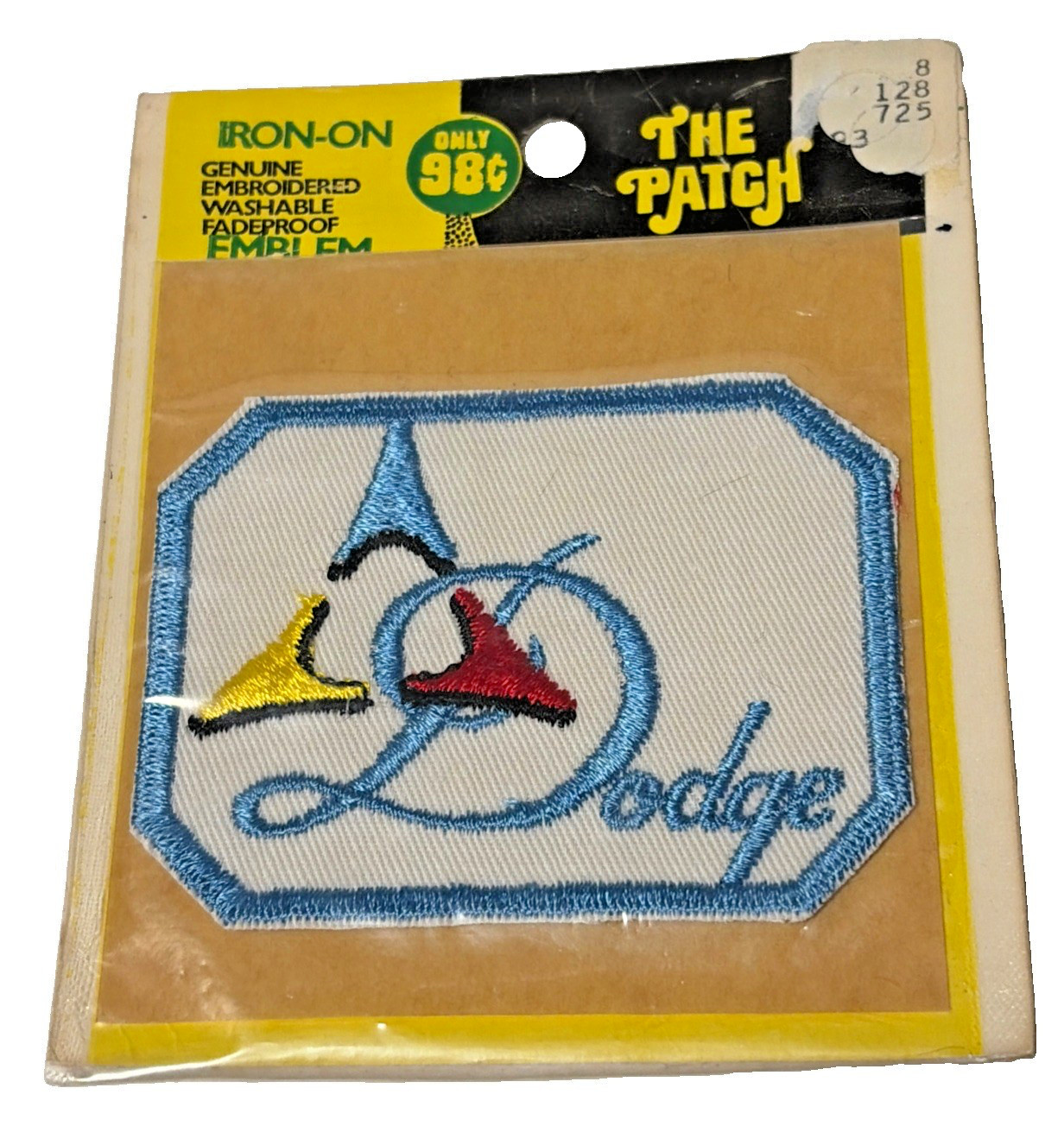The Patch Dodge Logo Iron Or Sew On 2.5” x 3.5” Patch Mopar Blue Border Org. Pkg The Patch Dodge Logo Iron Or Sew On 2.5” x 3.5” Patch Mopar Blue Border Org. Pkg