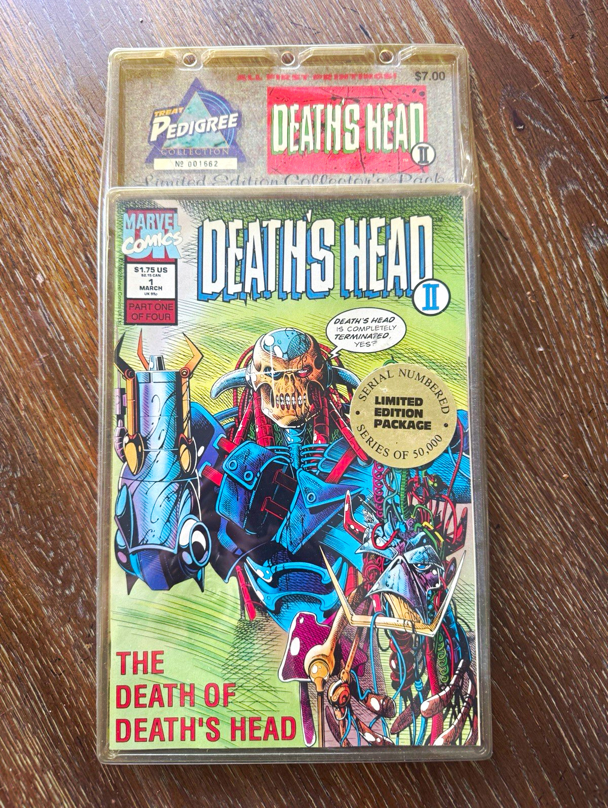 1992 Marvel Treat Pedigree Death’s Head II #1 Limited Edition Pack First Print 1992 Marvel Treat Pedigree Death’s Head II #1 Limited Edition Pack First Print