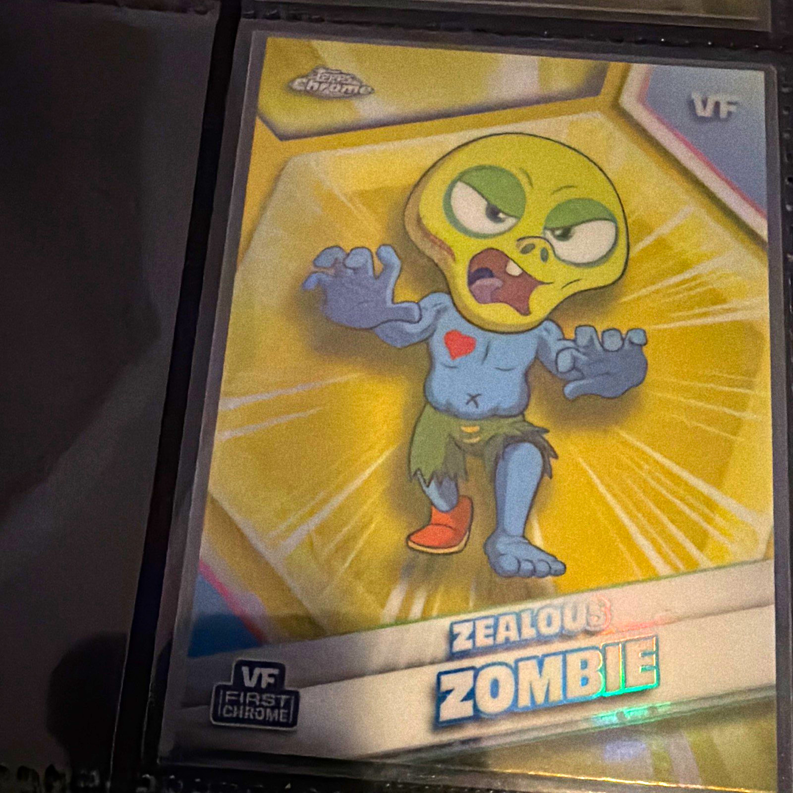 Topps 2022 Topps Chrome VeeFriends VF Zealous Zombie Hologram Card Topps 2022 Topps Chrome VeeFriends VF Zealous Zombie Hologram Card