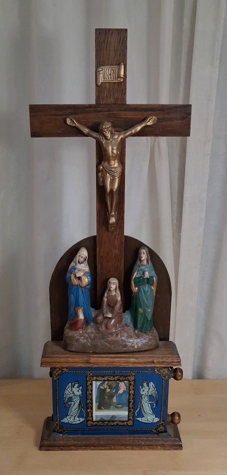 Antique 1904 Koenig Bros Stations of the Cross Shrine Prayer Altar Crucifix Antique 1904 Koenig Bros Stations of the Cross Shrine Prayer Altar Crucifix