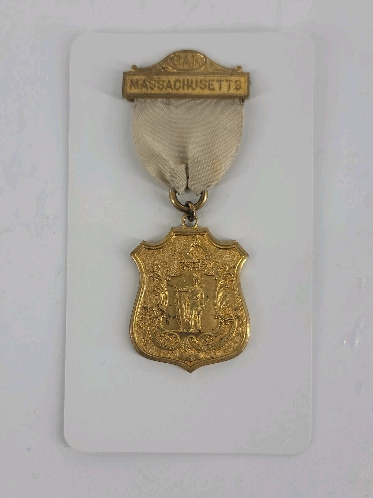 1892 GAR Grand Army Republic Massachusetts Medal Ribbon Badge 1892 GAR Grand Army Republic Massachusetts Medal Ribbon Badge
