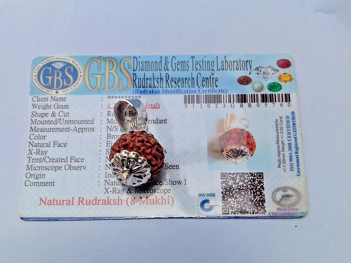 RARE 8 EIGHT FACE MUKHI RUDRAKSHA LAB...... RARE 8 EIGHT FACE MUKHI RUDRAKSHA LAB......